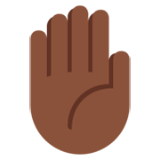 ✋🏿 Emoji Mão Levantada: Pele Escura na Twitter Twemoji 11.0.