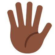 🖐🏿 Emoji Mão Aberta Com Os Dedos Separados: Pele Escura na Twitter Twemoji 11.0.