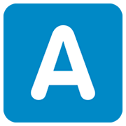 🇦 Emoji Letra do símbolo indicador regional A na Twitter Twemoji 11.0.
