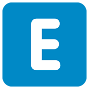 Emoji 🇪 Lettera simbolo indicatore regionale E su Twitter Twemoji 11.0.