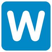 Emoji 🇼 Lettera simbolo indicatore regionale W su Twitter Twemoji 11.0.