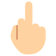 🖕🏼 Emoji Mittelfinger: mittelhelle Hautfarbe Twitter Twemoji 11.0.