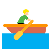 🚣🏼 Emoji Person im Ruderboot: mittelhelle Hautfarbe Twitter Twemoji 11.0.