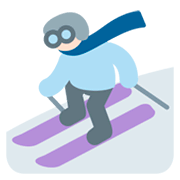 ⛷🏻 Emoji Esquiador, Pele Clara na Twitter Twemoji 11.0.