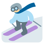 ⛷🏼 Emoji Esquiador, Tono De Piel Claro Medio en Twitter Twemoji 11.0.