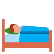 🛌🏽 Emoji im Bett liegende Person: mittlere Hautfarbe Twitter Twemoji 11.0.
