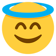 Emoji 😇 Faccina Con Sorriso E Aureola su Twitter Twemoji 11.0.