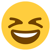 😆 Emoji grinsendes Gesicht mit zusammengekniffenen Augen Twitter Twemoji 11.0.