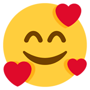 🥰 Emoji Cara Sonriendo Con Corazones en Twitter Twemoji 11.0.