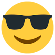 😎 Emoji lächelndes Gesicht mit Sonnenbrille Twitter Twemoji 11.0.