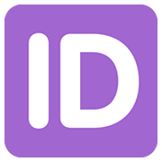 🆔 Emoji Großbuchstaben ID in lila Quadrat Twitter Twemoji 11.0.