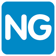 🆖 Emoji Großbuchstaben NG in blauem Quadrat Twitter Twemoji 11.0.