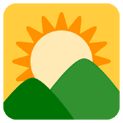 🌄 Emoji Sonnenaufgang über Bergen Twitter Twemoji 11.0.