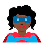 Emoji 🦸🏿 Supereroe: Carnagione Scura su Twitter Twemoji 11.0.