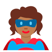 🦸🏾 Emoji Personaje De Superhéroe: Tono De Piel Oscuro Medio en Twitter Twemoji 11.0.