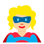 🦸🏼 Emoji Personaje De Superhéroe: Tono De Piel Claro Medio en Twitter Twemoji 11.0.