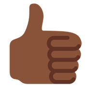 👍🏿 Emoji Polegar Para Cima: Pele Escura na Twitter Twemoji 11.0.