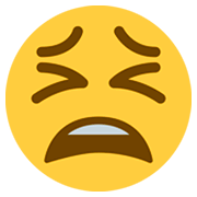 Emoji 😫 Faccina Stanca su Twitter Twemoji 11.0.
