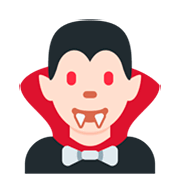 🧛🏻 Emoji Vampiro: Tono De Piel Claro en Twitter Twemoji 11.0.