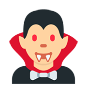 🧛🏼 Emoji Vampiro: Tono De Piel Claro Medio en Twitter Twemoji 11.0.
