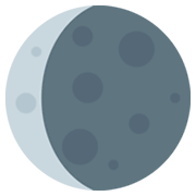 Emoji 🌘 Luna Calante su Twitter Twemoji 11.0.