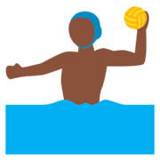 🤽🏿 Emoji Wasserballspieler(in): dunkle Hautfarbe Twitter Twemoji 11.0.
