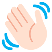 👋🏻 Emoji winkende Hand: helle Hautfarbe Twitter Twemoji 11.0.