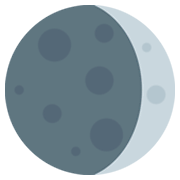 🌒 Emoji erstes Mondviertel Twitter Twemoji 11.0.