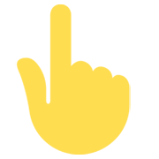 👆 Emoji nach oben weisender Zeigefinger von hinten Twitter Twemoji 11.0.