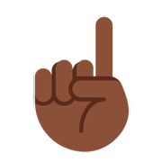 ☝🏿 Emoji nach oben weisender Zeigefinger von vorne: dunkle Hautfarbe Twitter Twemoji 11.0.