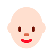👩🏻‍🦲 Emoji Frau: helle Hautfarbe, Glatze Twitter Twemoji 11.0.