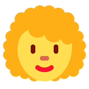 👩‍🦱 Emoji Frau: lockiges Haar Twitter Twemoji 11.0.