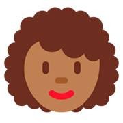 Émoji 👩🏾‍🦱 Femme : Peau Mate Et Cheveux Bouclés sur Twitter Twemoji 11.0.