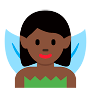 🧚🏿‍♀️ Emoji Hada Mujer: Tono De Piel Oscuro en Twitter Twemoji 11.0.