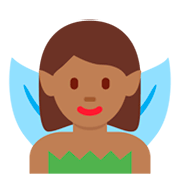 🧚🏾‍♀️ Emoji Hada Mujer: Tono De Piel Oscuro Medio en Twitter Twemoji 11.0.