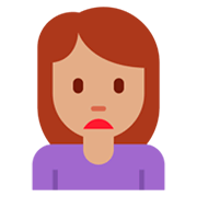 🙍🏽‍♀️ Emoji missmutige Frau: mittlere Hautfarbe Twitter Twemoji 11.0.