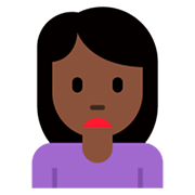 Emoji 🙍🏿‍♀️ Donna Corrucciata: Carnagione Scura su Twitter Twemoji 11.0.