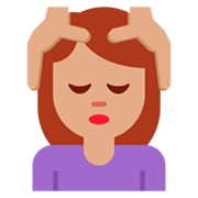 💆🏽‍♀️ Emoji Mulher Recebendo Massagem Facial: Pele Morena na Twitter Twemoji 11.0.