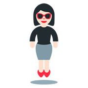 🕴🏻‍♀️ Emoji Frau im Business-Anzug schwebend: helle Hautfarbe Twitter Twemoji 11.0.