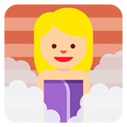 🧖🏼‍♀️ Emoji Mujer En Una Sauna: Tono De Piel Claro Medio en Twitter Twemoji 11.0.