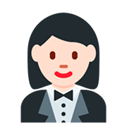 🤵🏻‍♀️ Emoji Mujer Con Esmoquin: Tono De Piel Claro en Twitter Twemoji 11.0.