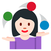 Emoji 🤹🏻‍♀️ Giocoliere Donna: Carnagione Chiara su Twitter Twemoji 11.0.