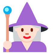 Emoji 🧙🏻‍♀️ Maga: Carnagione Chiara su Twitter Twemoji 11.0.