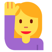 🙋‍♀️ Emoji Frau mit erhobenem Arm Twitter Twemoji 11.0.