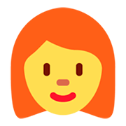 👩‍🦰 Emoji Mulher: Cabelo Vermelho na Twitter Twemoji 11.0.