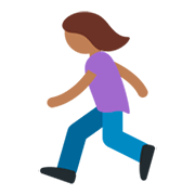 🏃🏾‍♀️ Emoji Mujer Corriendo: Tono De Piel Oscuro Medio en Twitter Twemoji 11.0.