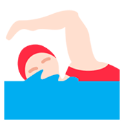 🏊🏻‍♀️ Emoji Mujer Nadando: Tono De Piel Claro en Twitter Twemoji 11.0.