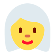 Émoji 👩‍🦳 Femme : Cheveux Blancs sur Twitter Twemoji 11.0.