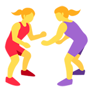 🤼‍♀️ Emoji Mujeres Luchando en Twitter Twemoji 11.0.