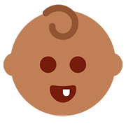 👶🏾 Emoji Baby: mitteldunkle Hautfarbe Twitter Twemoji 11.1.